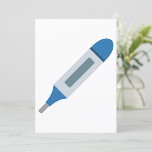 Digitales medizinisches Thermometer Gesundheit und Einladung