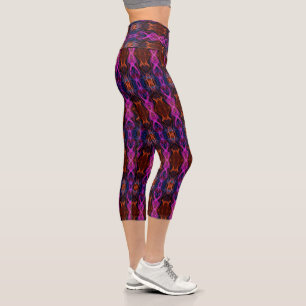 Digitales mehrfarbiges Muster Capri Leggings