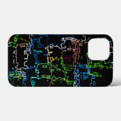 Digitales mehrfarbiges Muster für Abstrakte Linien Case-Mate iPhone Hülle (Rückseite (Horizontal))