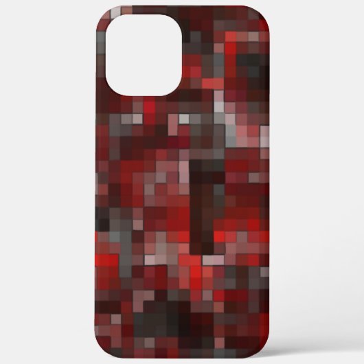 Digitales Mosaik von Quadraten in Rot und Grau Case-Mate iPhone Hülle (Rückseite)