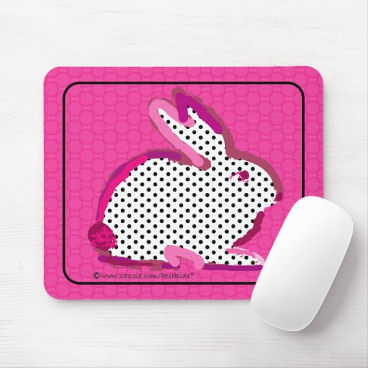 digitales mousepad Malerei "des rosa Kaninchens" (Mit Mouse)