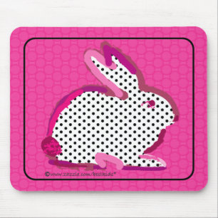 digitales mousepad Malerei "des rosa Kaninchens"