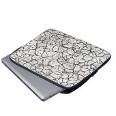 Digitales Muster aus gesprungenem Marmor Laptopschutzhülle (Vorne Knopf)