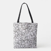 Digitales Muster aus gesprungenem Marmor Tasche (Rückseite)