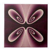 Digitales Muster des Burgundy Red Floral Petal Fliese (Vorderseite)