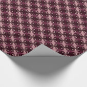 Digitales Muster des Burgundy Red Floral Petal Geschenkpapier (Ecke)