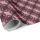 Digitales Muster des Burgundy Red Floral Petal Geschenkpapier (Rolleneckpunkt)