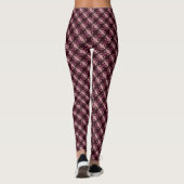 Digitales Muster des Burgundy Red Floral Petal Leggings (Rückseite)