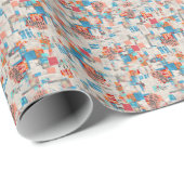 Digitales Muster für Wasserfarben Geschenkpapier (Rolleneckpunkt)
