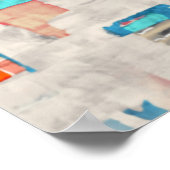 Digitales Muster für Wasserfarben Poster (Ecke)
