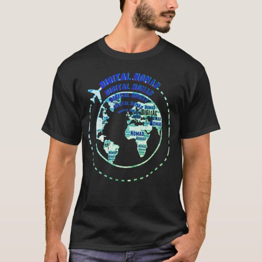 Digitales Nomad, das per Fernzugriff T - Shirt arb (Vorderseite)