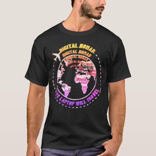 Digitales Nomad, das per Fernzugriff T - Shirt arb (Vorderseite)