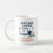 Digitales Nomaden-Shirt - Fernarbeiter Kaffee Lieb Kaffeetasse (Links)
