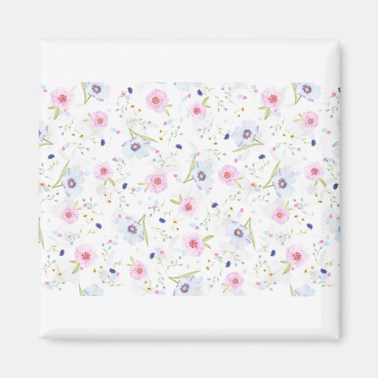 Digitales Papier mit floralen Mustern Magnet (Vorne)