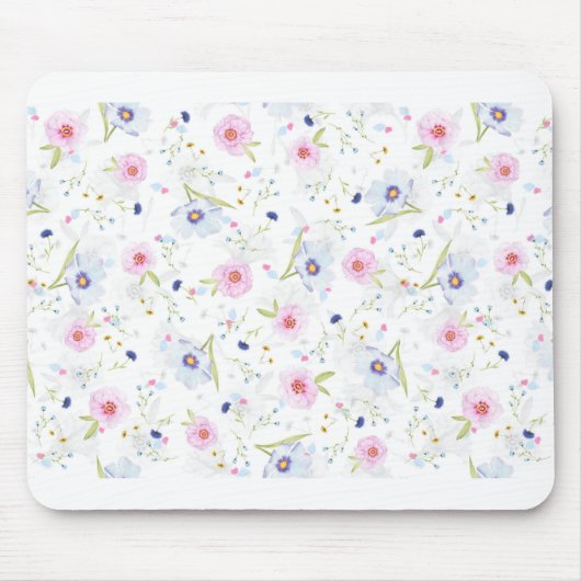 Digitales Papier mit floralen Mustern Mousepad (Vorne)