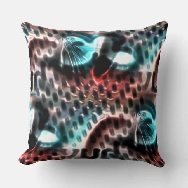 Digitales perforiertes Platinendesign mit Farbtrop Kissen (Vorderseite)