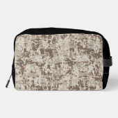 Digitales Pixel-Beige-Camouflage im Wüstenstil Waschbeutel (Rückseite)