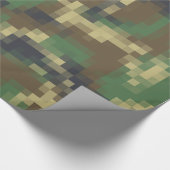 Digitales Pixel-Tarnmuster Geschenkpapier (Ecke)