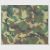 Digitales Pixel-Tarnmuster Geschenkpapier (Flach)