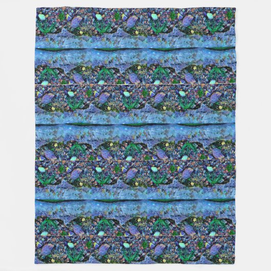 Digitales Pool Water Texture Wasserpapier Fleecedecke (Vorderseite)