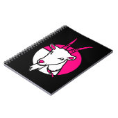 Digitales Portrait des rosa Comic Goat Notizblock (Linke Seite)