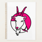 Digitales Portrait des rosa Comic Goat Planer (Vorderseite)