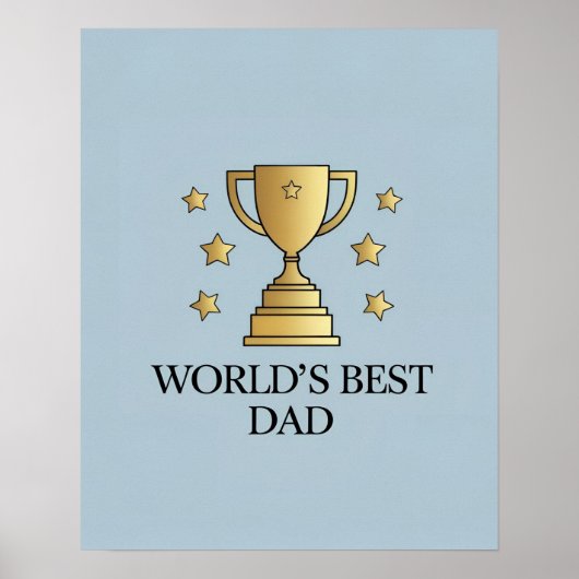 Digitales Poster der besten Vater der Welt (Vorne)