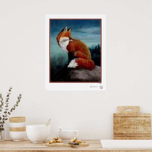 Digitales Red Fox Poster (Küche)