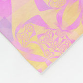 Digitales Retro abstrakte Mandala. Helle Blume. Be Fleecedecke (Ecke)