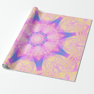Digitales Retro abstrakte Mandala. Helle Blume. Be Geschenkpapier