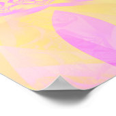 Digitales Retro abstrakte Mandala. Helle Blume. Be Poster (Ecke)