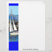 Digitales Sailboat Personalisiert Letterhead (Vorne/Hinten)