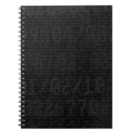 Digitales Schwarz Notizblock (Vorderseite)