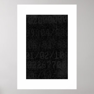 Digitales Schwarz Poster
