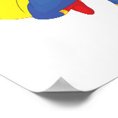 Digitales Superherd Poster & Aufkleber druckbar (Ecke)