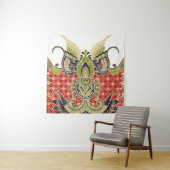 digitales Textil-Design mit schöner Boxdekoration Wandteppich (Beispiel)