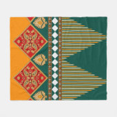 Digitales Textildesign-Motiv mit geometrischer Lei Fleecedecke (Vorderseite (Horizontal))