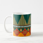 Digitales Textildesign-Motiv mit geometrischer Lei Kaffeetasse (Links)