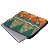 Digitales Textildesign-Motiv mit geometrischer Lei Laptopschutzhülle (Vorne Knopf)