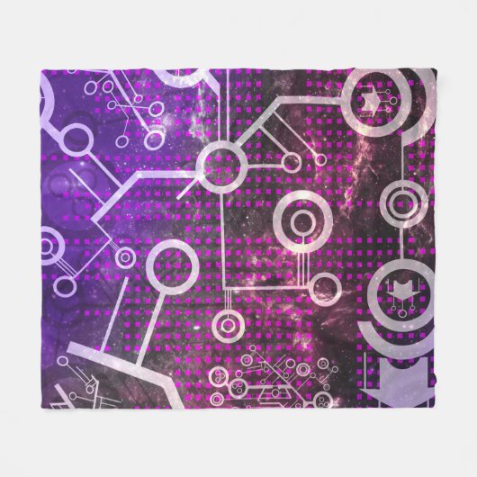 Digitales Universum Fleecedecke (Vorderseite (Horizontal))