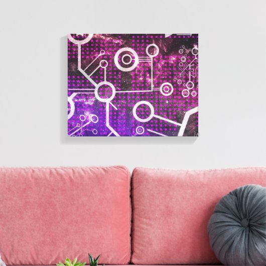 Digitales Universum Leinwanddruck (Insitu (Wohnzimmer))