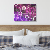 Digitales Universum Leinwanddruck (Insitu (Schlafzimmer))