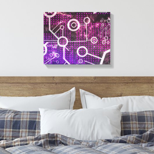 Digitales Universum Leinwanddruck (Insitu (Schlafzimmer))