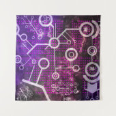 Digitales Universum Wandteppich (Vorderseite (Horizontal))