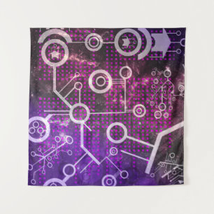 Digitales Universum Wandteppich