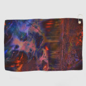 Digitales verändertes Foto, die Natur am Feuer Lap Golfhandtuch (Horizontal)