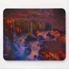 Digitales verändertes Foto, die Natur am Feuer Lap Mousepad