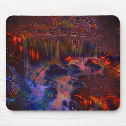 Digitales verändertes Foto, die Natur am Feuer Lap Mousepad (Vorne)