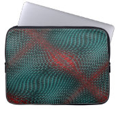 Digitales verdrilltes Netz aus aufgesetztem Cyan-D Laptopschutzhülle (Vorderseite)