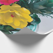 Digitales Verpackungspapier mit Ananas-Akzent Geschenkpapier (Ecke)